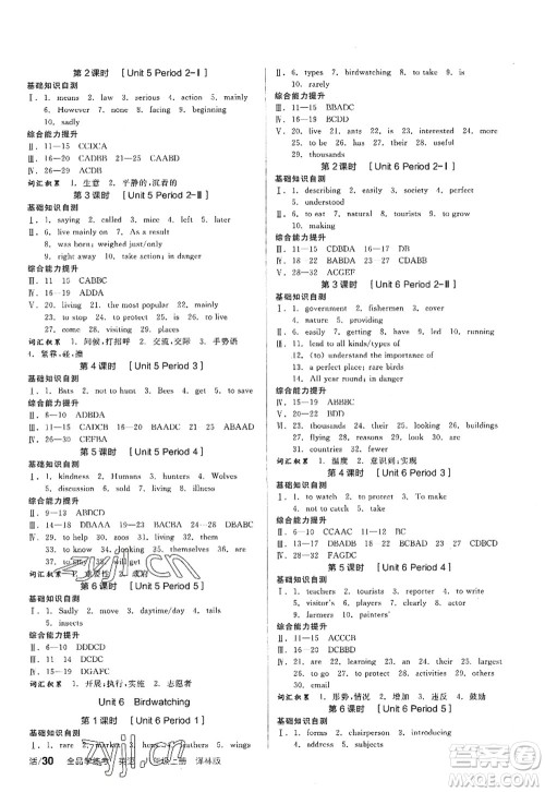 阳光出版社2022全品学练考八年级英语上册YLNJ译林牛津版答案