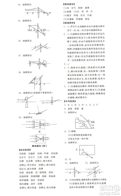阳光出版社2022全品学练考八年级物理上册SK苏科版答案 阳光出版社2022全品学练考八年级物理上册SK苏科版答案