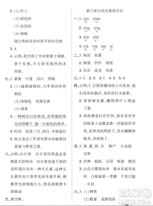 吉林教育出版社2022秋好卷三年级语文上册人教版答案 吉林教育出版社2022秋好卷三年级语文上册人教版答案