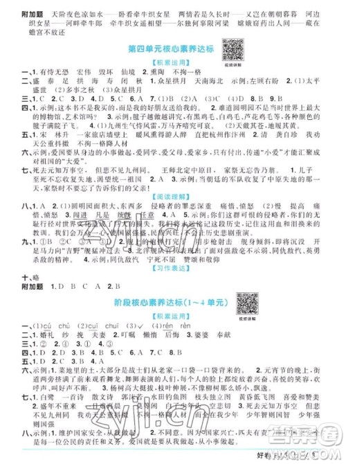 江西教育出版社2022阳光同学一线名师全优好卷语文五年级上册人教版答案 江西教育出版社2022阳光同学一线名师全优好卷语文五年级上册人教版答案
