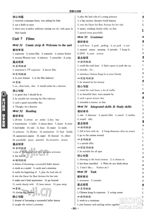 龙门书局2022启东中学作业本九年级英语上册YL译林版答案 龙门书局2022启东中学作业本九年级英语上册YL译林版答案