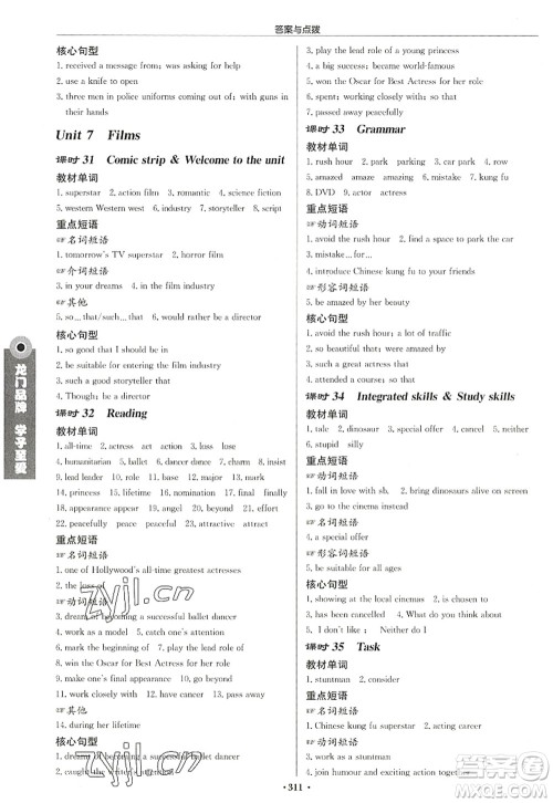 龙门书局2022启东中学作业本九年级英语上册YL译林版盐城专版答案 龙门书局2022启东中学作业本九年级英语上册YL译林版盐城专版答案