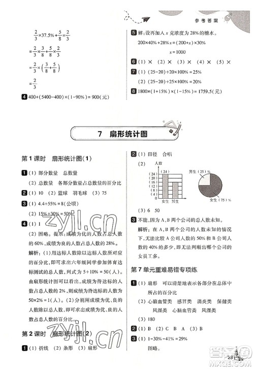 东北师范大学出版社2022北大绿卡六年级数学上册人教版答案 东北师范大学出版社2022北大绿卡六年级数学上册人教版答案