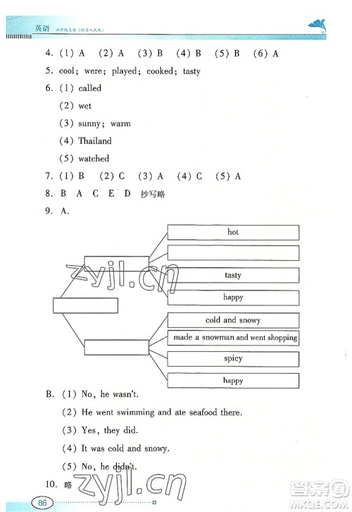 广东教育出版社2022南方新课堂金牌学案六年级英语上册粤人民版答案 广东教育出版社2022南方新课堂金牌学案六年级英语上册粤人民版答案