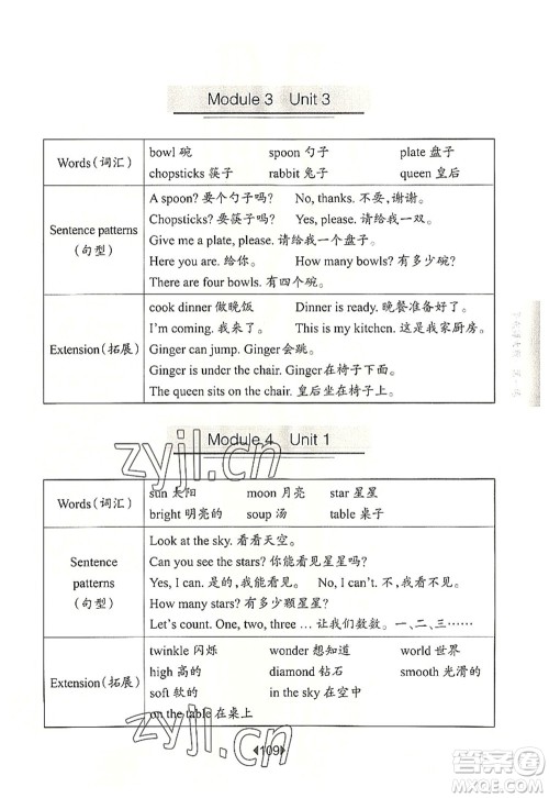 华东师范大学出版社2022一课一练二年级英语第一学期N版华东师大版上海专用答案