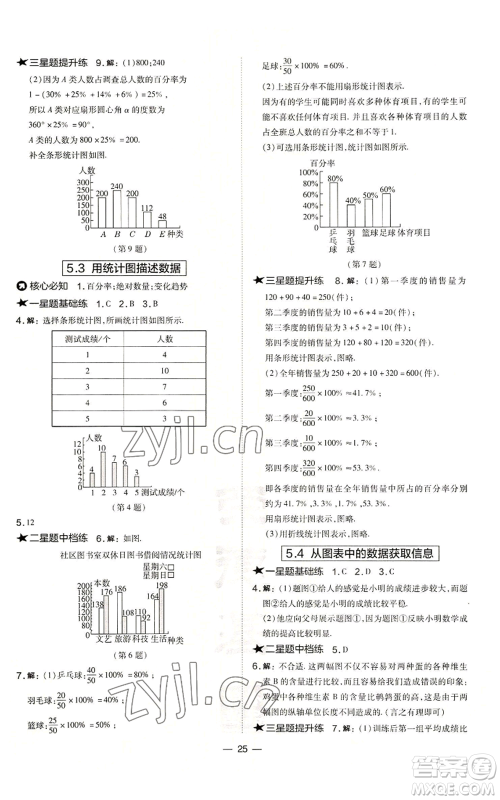 山西教育出版社2022秋季点拨训练七年级上册数学沪科版安徽专用参考答案