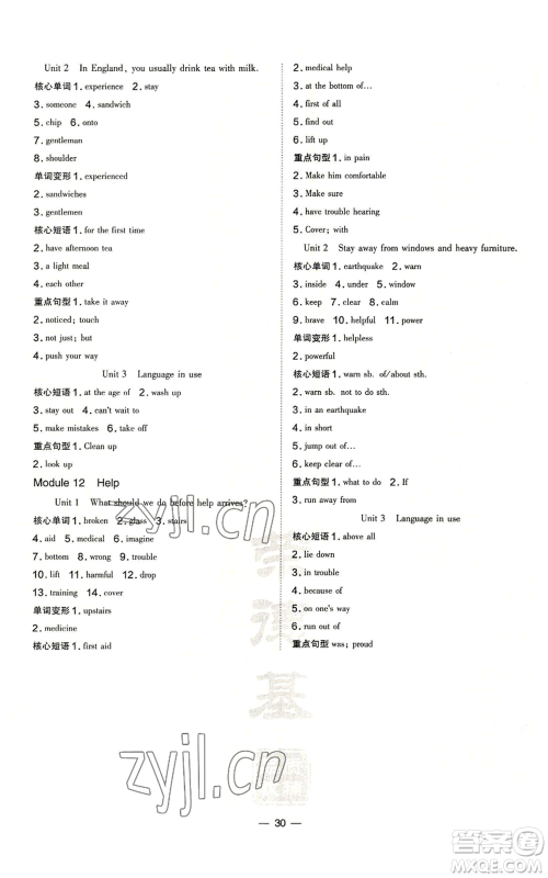 安徽教育出版社2022秋季点拨训练八年级上册英语人教版安徽专版参考答案 安徽教育出版社2022秋季点拨训练八年级上册英语人教版安徽专版参考答案