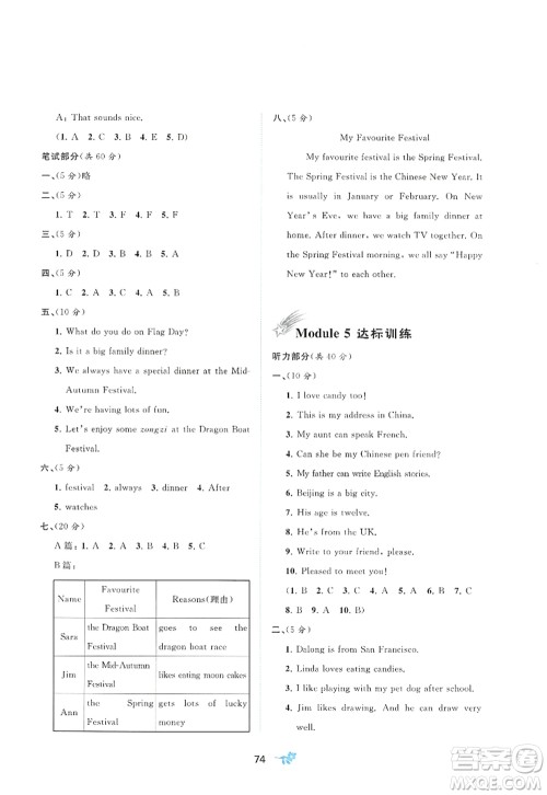 广西师范大学出版社2022新课程学习与测评单元双测六年级英语上册B外研版答案 广西师范大学出版社2022新课程学习与测评单元双测六年级英语上册B外研版答案