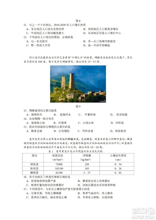 南京市2023届高三年级学情调研地理试题及答案