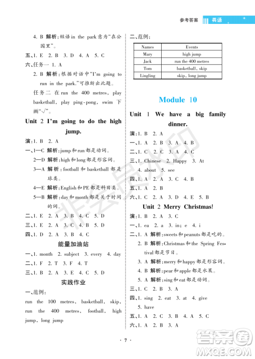 海南出版社2022新课程学习指导四年级英语上册外研版答案