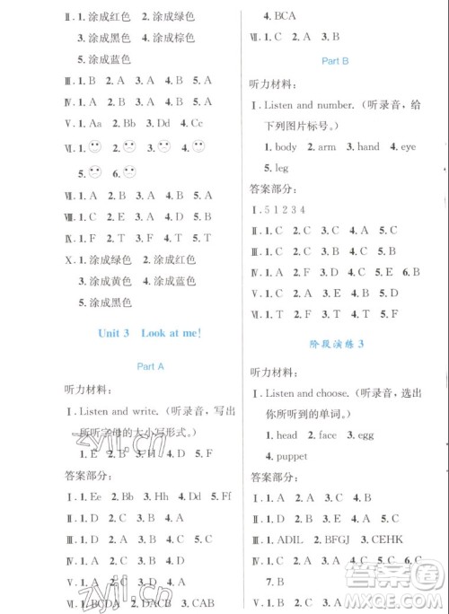 人民教育出版社2022秋小学同步测控优化设计英语三年级上册增强版答案 人民教育出版社2022秋小学同步测控优化设计英语三年级上册增强版答案