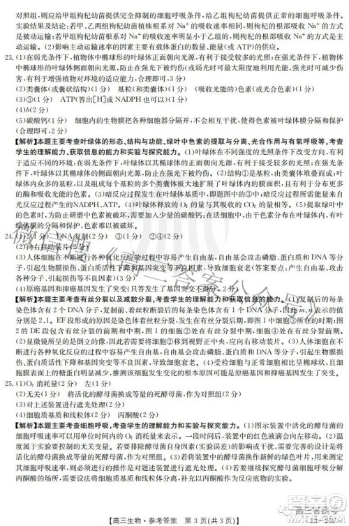 2023届贵州金太阳高三9月联考生物试题及答案 2023届贵州金太阳高三9月联考生物试题及答案