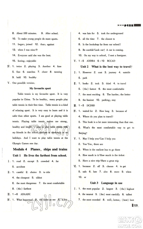 北方妇女儿童出版社2022胜券在握辽宁作业分层培优学案八年级上册英语外研版参考答案