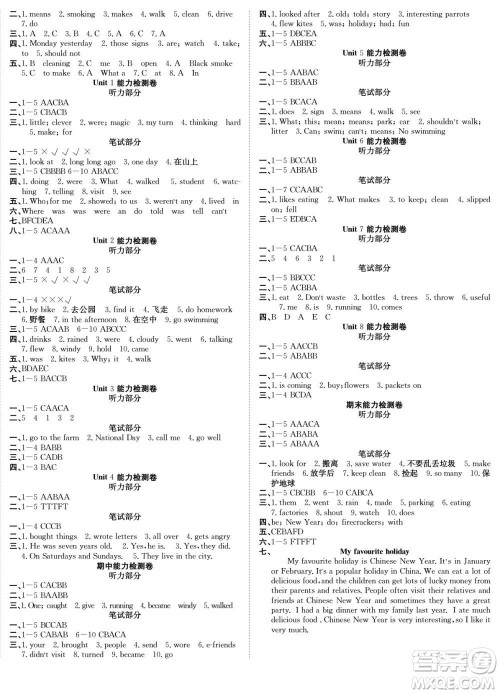合肥工业大学出版社2022快乐学习随堂练英语六年级上册译林版答案