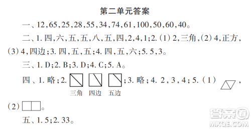 2022秋小学生数学报配套试卷二年级上册第2-3单元测试卷参考答案 2022秋小学生数学报配套试卷二年级上册第2-3单元测试卷参考答案