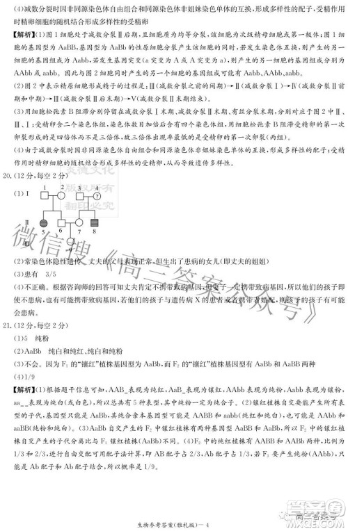 雅礼中学2023届高三月考试卷二生物试题及答案