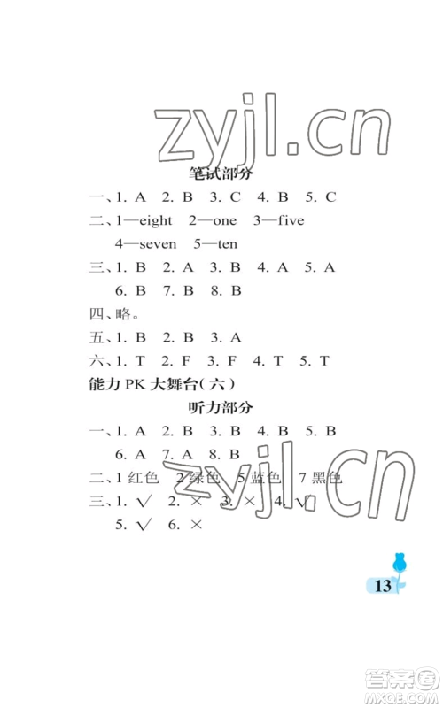 中国石油大学出版社2022行知天下三年级上册英语外研版参考答案 中国石油大学出版社2022行知天下三年级上册英语外研版参考答案