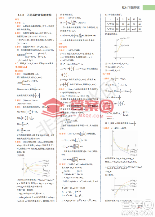 2022高中数学必修1课本习题人教版答案