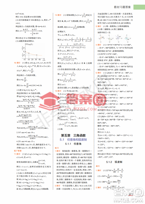 2022高中数学必修1课本习题人教版答案