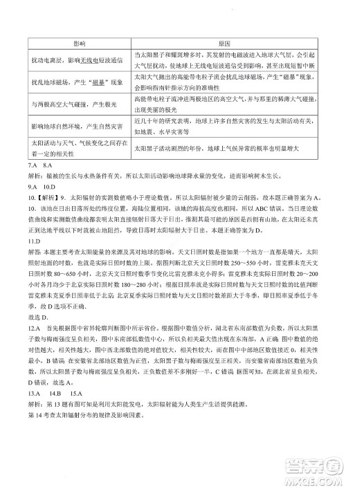 2022年山东省学情空间区域教研共同体高一10月份联考地理试题及答案