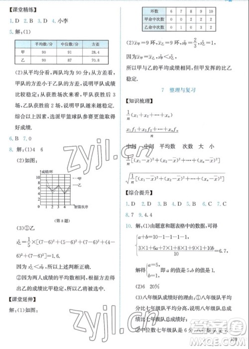 北京师范大学出版社2022秋课堂精练数学八年级上册北师大版答案