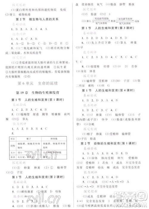 北京师范大学出版社2022秋课堂精练生物八年级上册北师大版福建专版答案 北京师范大学出版社2022秋课堂精练生物八年级上册北师大版福建专版答案