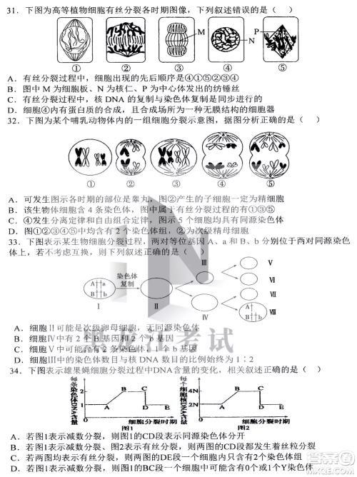 哈三中2022-2023学年度上学期高三学年第二次验收考试生物试卷答案 哈三中2022-2023学年度上学期高三学年第二次验收考试生物试卷答案