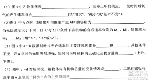 哈三中2022-2023学年度上学期高三学年第二次验收考试生物试卷答案 哈三中2022-2023学年度上学期高三学年第二次验收考试生物试卷答案