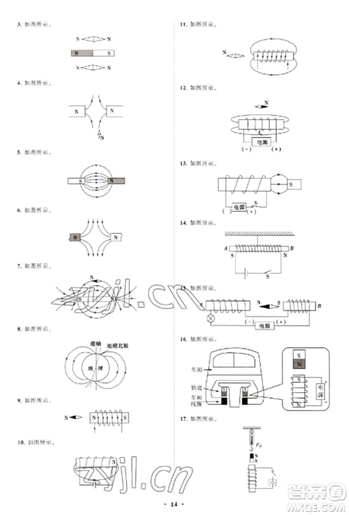 山东教育出版社2022初中同步练习册分层卷九年级物理全册沪科版参考答案 山东教育出版社2022初中同步练习册分层卷九年级物理全册沪科版参考答案