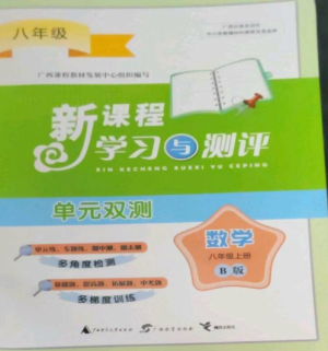 广西师范大学出版社2022新课程学习与测评单元双测八年级数学上册湘教版B版参考答案 广西师范大学出版社2022新课程学习与测评单元双测八年级数学上册湘教版B版参考答案