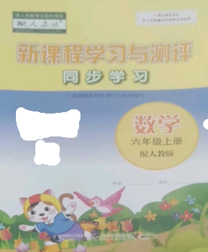 广西教育出版社2022新课程学习与测评同步学习六年级数学上册人教版参考答案