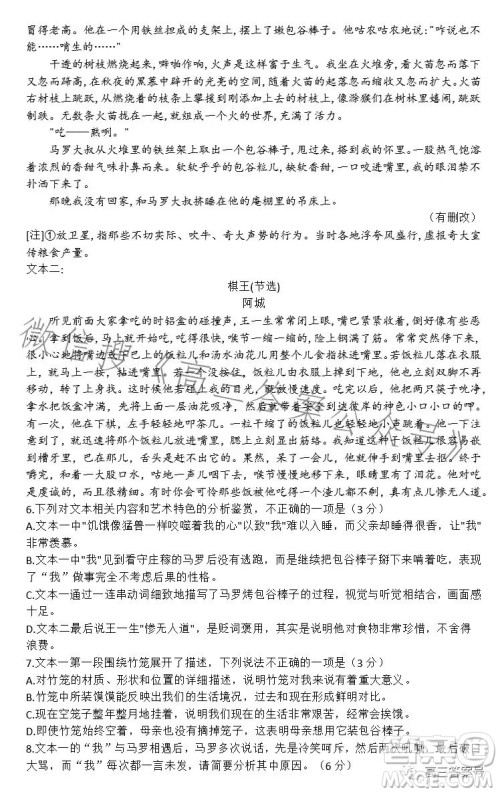 百师联盟2023届高三一轮复习联考四新高考卷语文试卷答案 百师联盟2023届高三一轮复习联考四新高考卷语文试卷答案