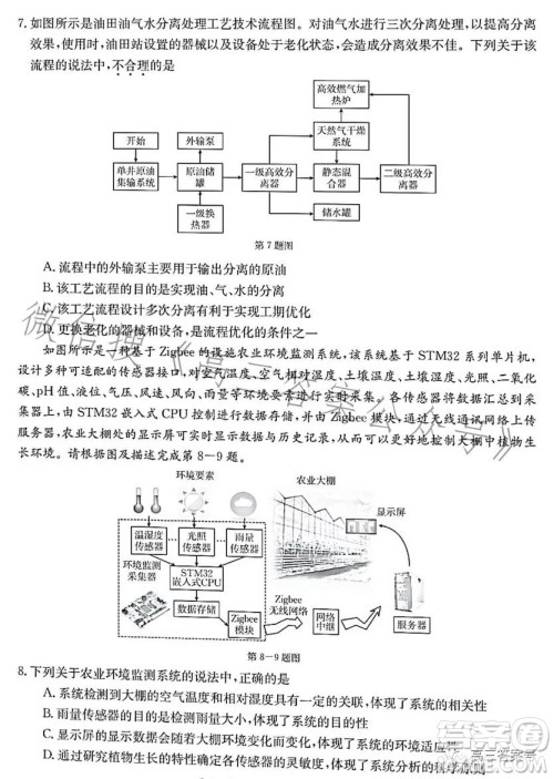 浙里卷天下2022-2023学年高三百校联考12月测试技术试卷答案 浙里卷天下2022-2023学年高三百校联考12月测试技术试卷答案