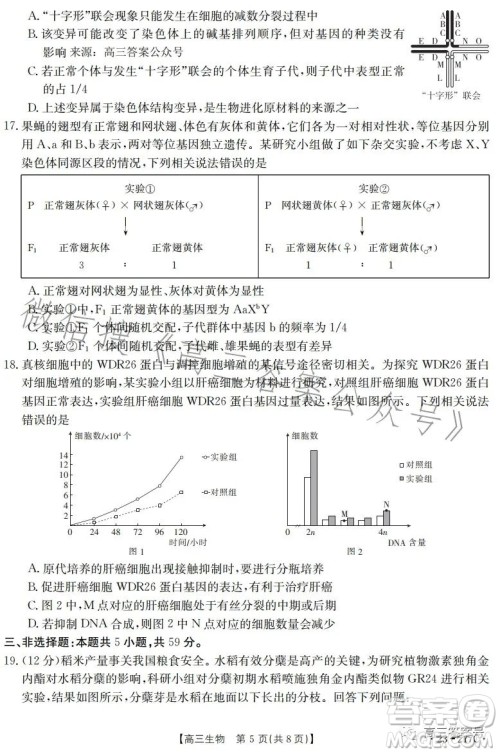 2023金太阳高三12月联考23217C生物试卷答案