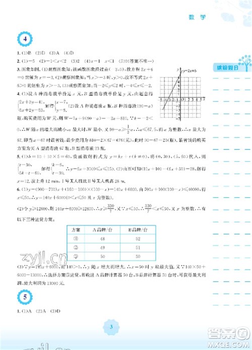 安徽教育出版社2023寒假生活八年级数学通用版参考答案 安徽教育出版社2023寒假生活八年级数学通用版参考答案