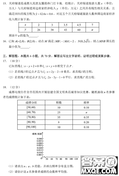 成都蓉城名校联盟2022-2023学年度上期高二期末联考文科数学试卷答案