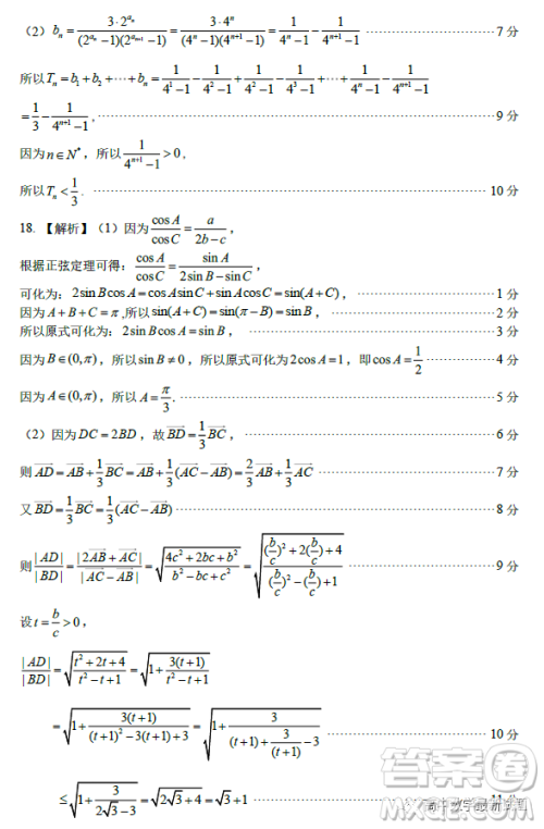 广东省华附省实广雅深中2023届高三四校联考数学试题答案 广东省华附省实广雅深中2023届高三四校联考数学试题答案