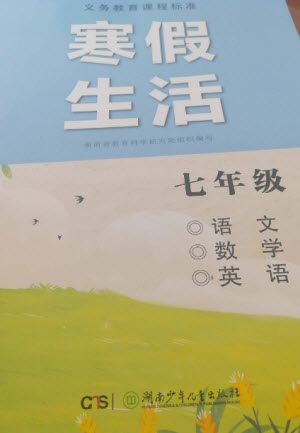 湖南少年儿童出版社2023寒假生活七年级主科合订本通用版参考答案