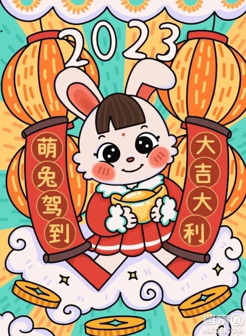 2023兔年手绘年画图片汇总 关于2023兔年手绘年画图片简介好看 2023兔年手绘年画图片汇总 关于2023兔年手绘年画图片简介好看