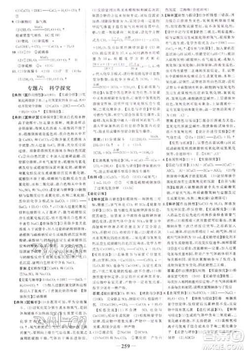 未来出版社2023世纪金榜初中全程复习方略九年级化学人教版参考答案 未来出版社2023世纪金榜初中全程复习方略九年级化学人教版参考答案