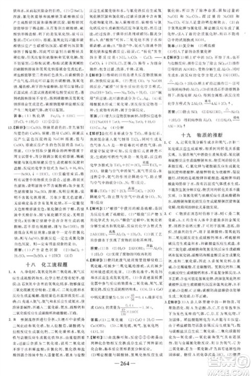 未来出版社2023世纪金榜初中全程复习方略九年级化学人教版参考答案
