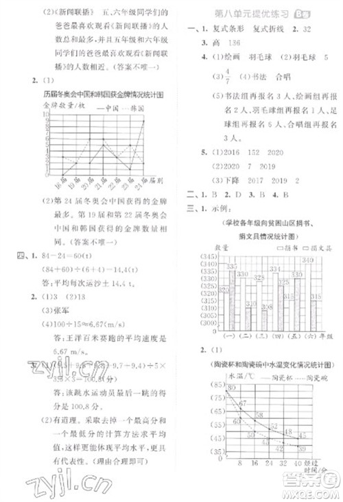 西安出版社2023春季53全优卷五年级下册数学北师大版参考答案