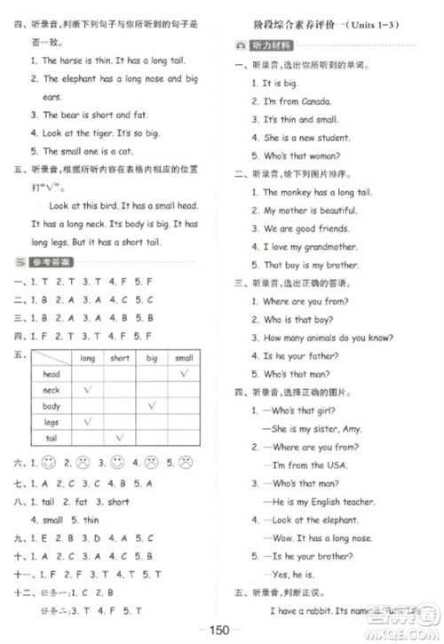 开明出版社2023全品学练考三年级下册英语人教PEP版参考答案 开明出版社2023全品学练考三年级下册英语人教PEP版参考答案