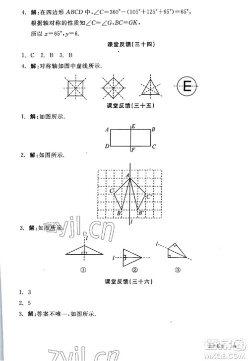 阳光出版社2023全品学练考七年级下册数学华师版参考答案