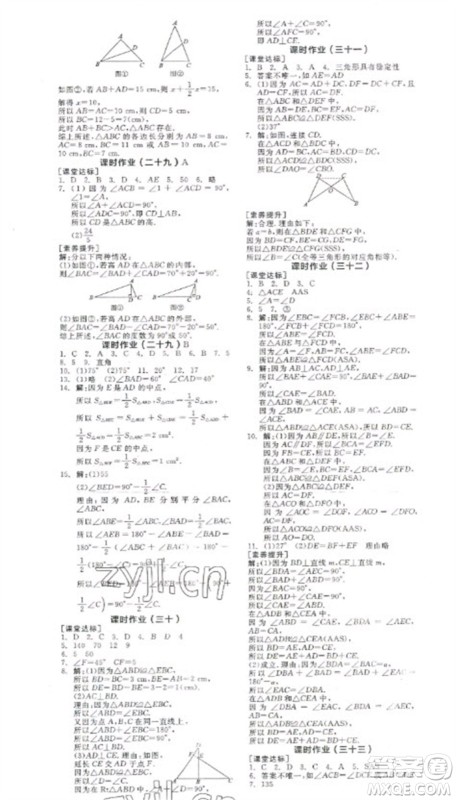 阳光出版社2023全品学练考七年级下册数学北师大版参考答案