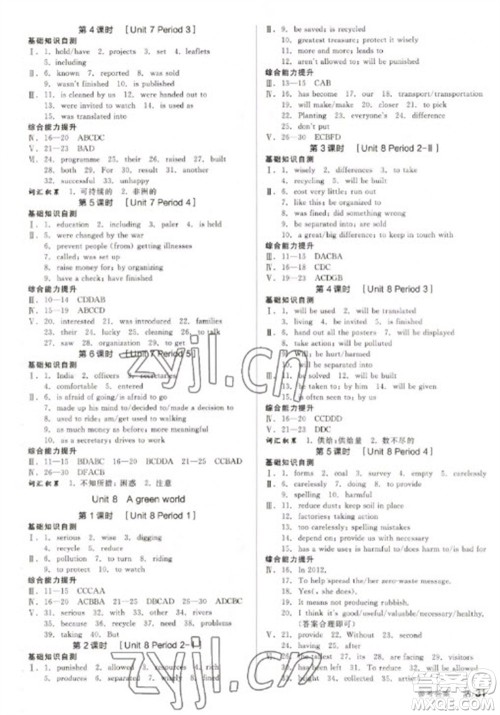 北京时代华文书局2023全品学练考八年级下册英语译林牛津版徐州专版参考答案