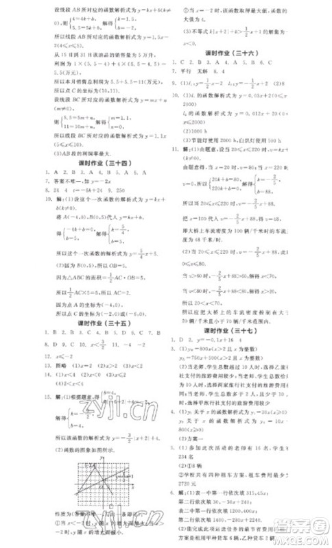 阳光出版社2023全品学练考八年级下册数学人教版参考答案 阳光出版社2023全品学练考八年级下册数学人教版参考答案