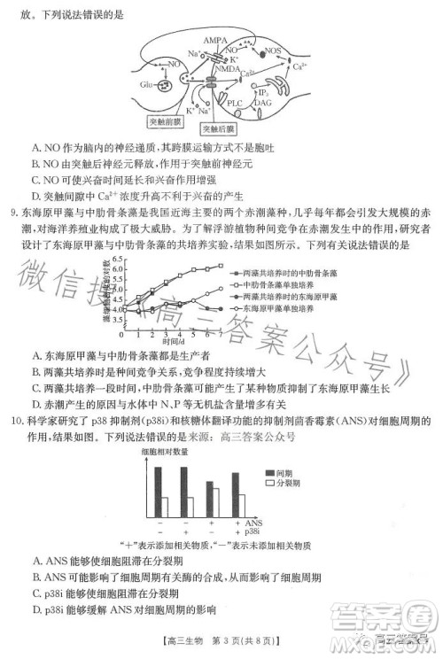 2023广东金太阳2月联考23272C高三生物试卷答案