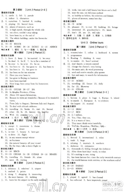 北京时代华文书局2023全品学练考八年级下册英语译林版参考答案