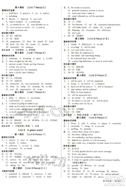 北京时代华文书局2023全品学练考八年级下册英语译林版参考答案